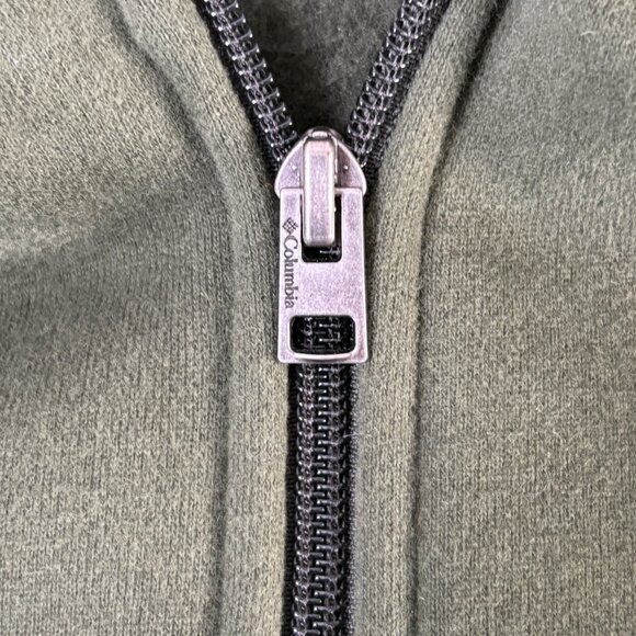 Columbia Full Zip Jacket Mens XL Olive Green Hood Pockets Outdoor Hiking - Picture 5 of 10